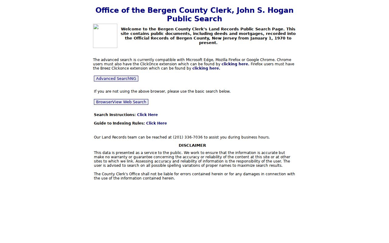 Paramus residents directory Bergen land records search